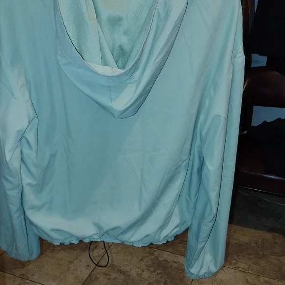 BearPaw Women's Light Gray Light Green Utility Jacket Ladies Hooded Waterproof - Picture 7 of 14